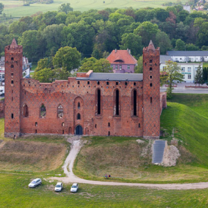 Radzyn Chelminski, zamek. EU, PL, Kujaw- POM. Lotnicze.
